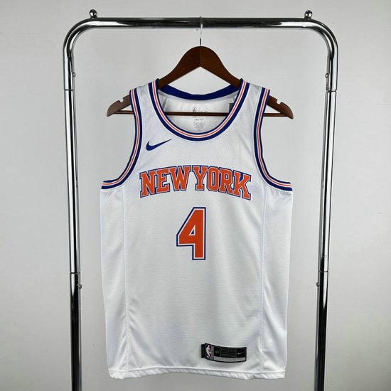 Maillot de Basket #4 Rose Knicks 19-20 statement Blanc Imprimé